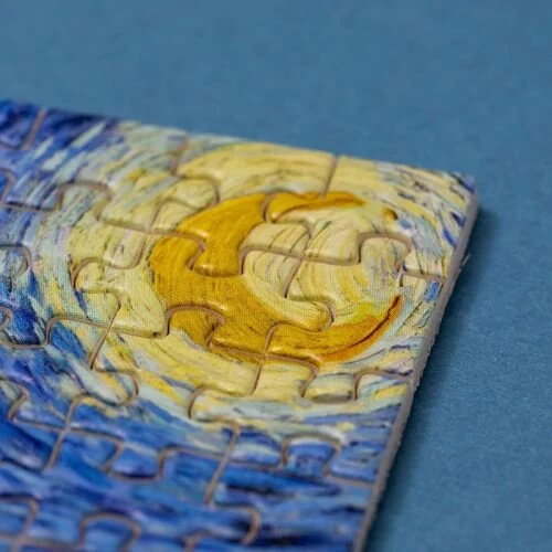 Puzzle Hvězdná noc 150 dílků s lupou (Vincent van Gogh)