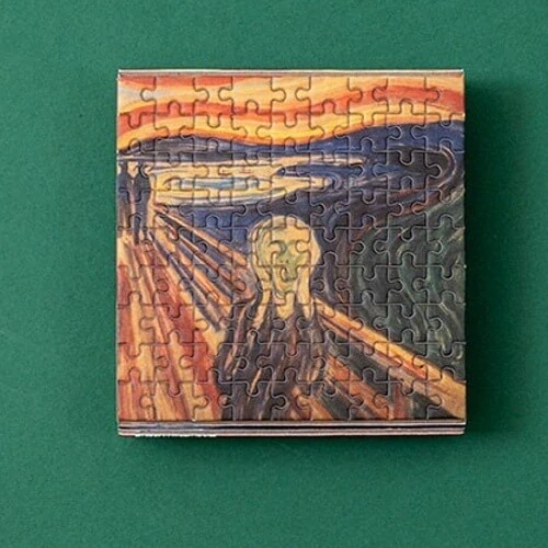 Puzzle Výkřik 150 dílků s lupou (Edvard Munch)