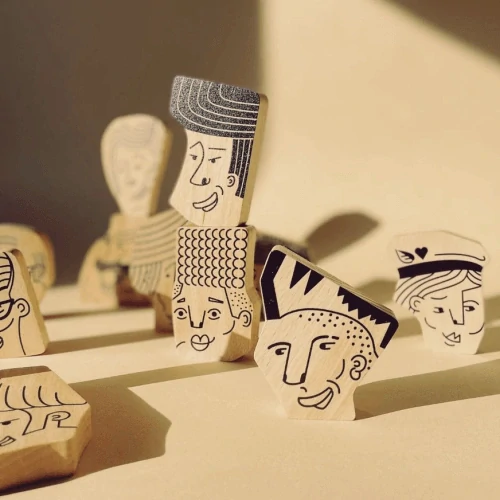 Oboustranné puzzle obličeje (28 dílků) Bajo