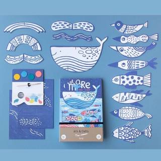 V hlubokém moři - vybarvěte rybky a vytvořte si mobil