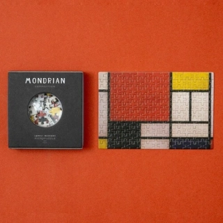 Puzzle Kompozice 150 dílků s lupou (Piet Mondrian)