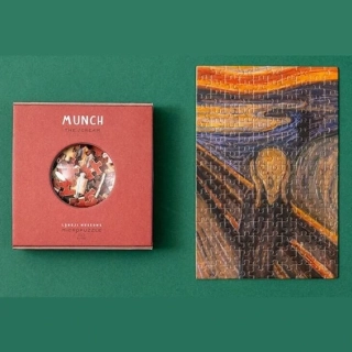 Puzzle Výkřik 150 dílků s lupou (Edvard Munch)