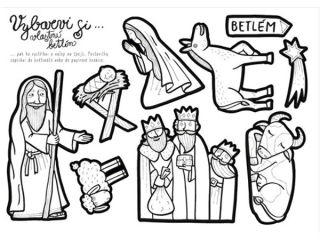 Vybarvi si vlastní betlém (špejle)