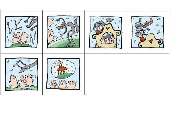Pexeso Tři prasátka - vyprávěj pohádku